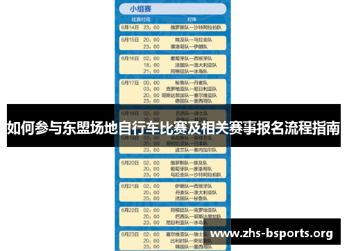 如何参与东盟场地自行车比赛及相关赛事报名流程指南 如何参与东盟场地自行车比赛及相关赛事报名流程指南