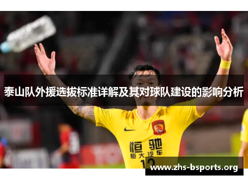 泰山队外援选拔标准详解及其对球队建设的影响分析 泰山队外援选拔标准详解及其对球队建设的影响分析