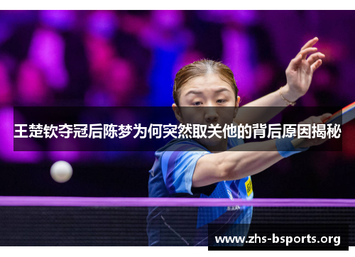 王楚钦夺冠后陈梦为何突然取关他的背后原因揭秘